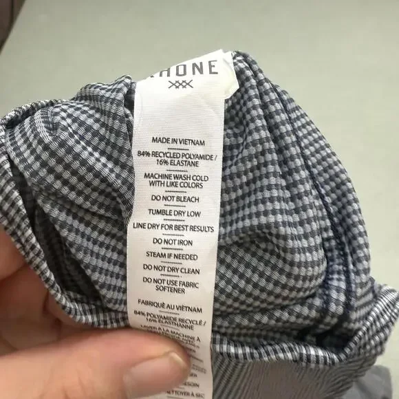 Men's Rhone Commuter Shirt Slim Fit Size XL Black White Gingham - Picture 8 of 8